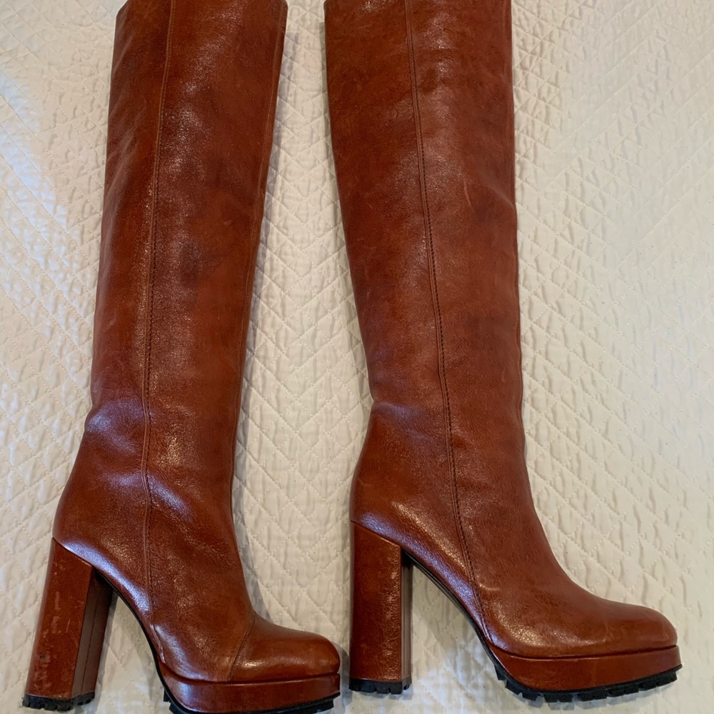 Dorothee Schumacher cinnamon leather tall boots